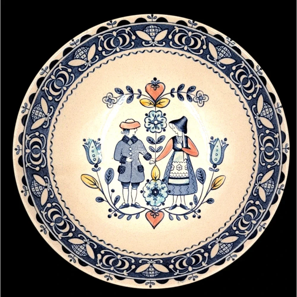 Johnson Brothers Hearts & Flowers Old Granite Cereal Bowl Ironstone England